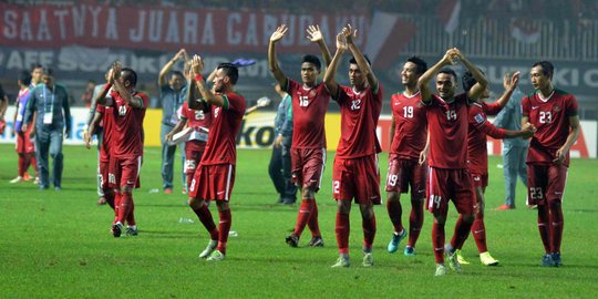 Meski kalah, timnas Indonesia tetap diarak keliling Jakarta