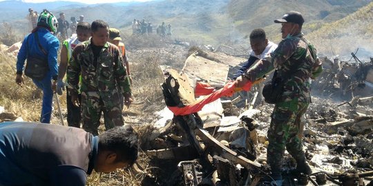 Pesawat Hercules TNI AU yang jatuh di Wamena sedang angkut semen