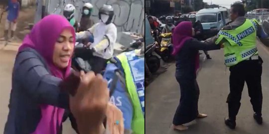 Beda sikap Dora saat di jalan dan di kantor polisi
