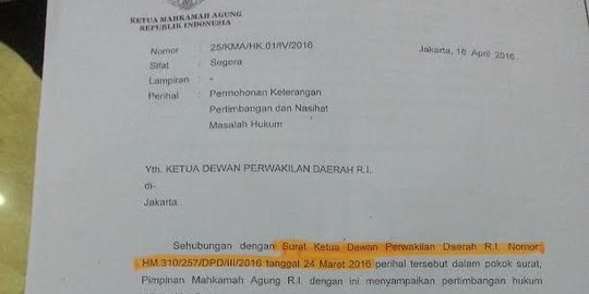Anggota DPD ini curiga pimpinan sembunyikan surat MA terkait tatib