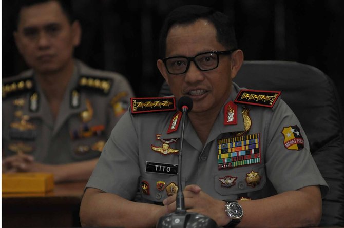 kapolri tito karnavian tanggapi status tersangka ahok