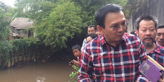 Ahok kesal tembok apartemen jadi penyebab banjir di Cilandak