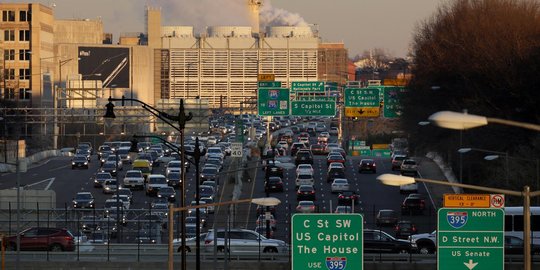 Penampakan kemacetan lalu-lintas di Washington