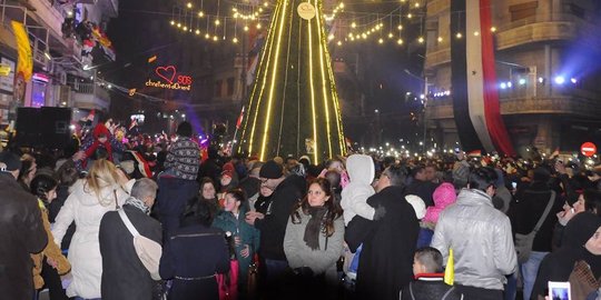 [Video] Warga Kristen dan muslim gembira rayakan Natal di Aleppo