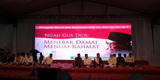 Hadiri Haul Gus Dur, Agus Yudhoyono ditemani Anisa Pohan