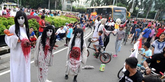 Car Free Day libur, warga DKI tetap berolahraga di kawasan Thamrin