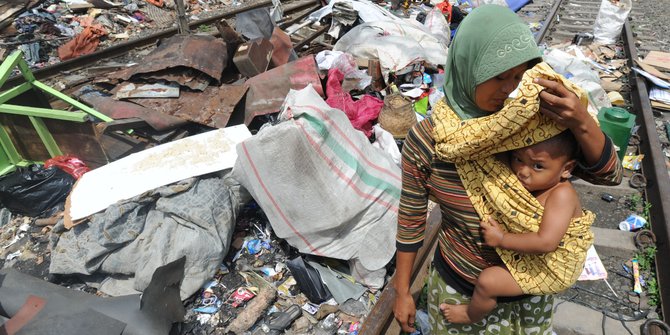 Persentase warga miskin  tertinggi di  Maluku Papua 