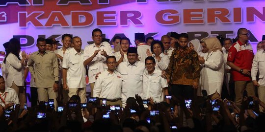 Bersama Anies-Sandiaga, Prabowo nyanyi lagu 'nonton bioskop'