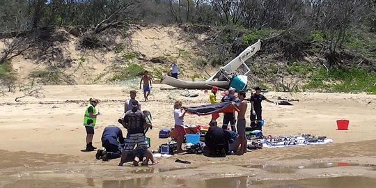 Ini lokasi jatuhnya pesawat backpacker di Pulau Tengah