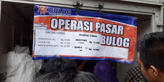 Bulog gelar operasi pasar, jual cabai Rp 60.000 per kg