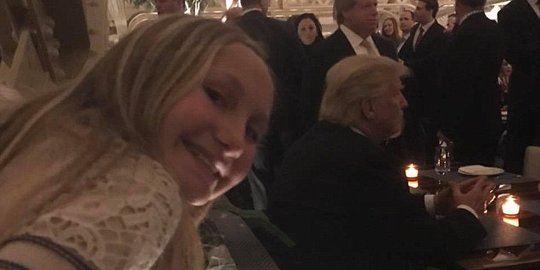 Gadis AS histeris tagihan makan malamnya dibayari Trump