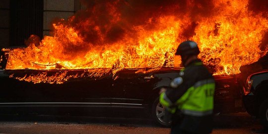 Ricuh usai pelantikan presiden AS, 500 orang anti-Trump ditangkap
