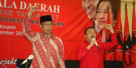 Hadir ultah Mega, Ridwan Kamil malu disinggung dukungan Pilgub Jabar