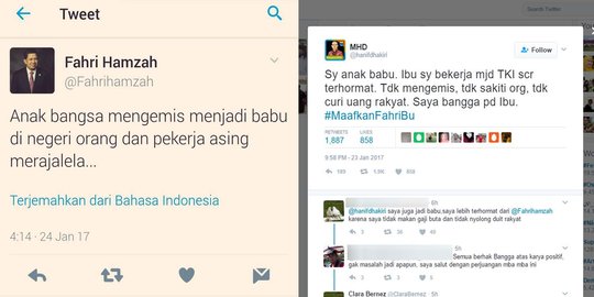 Menteri Hanif jawab cuitan Fahri: Saya anak babu, ibu kerja jadi TKI