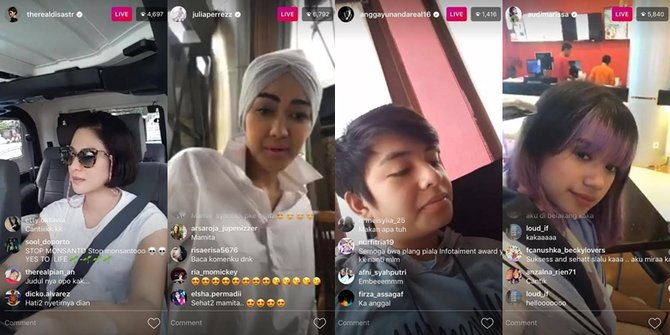instagram live dari publik figur indonesia
