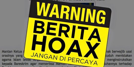 'Penyebaran informasi hoax menimbulkan keresahan di masyarakat'