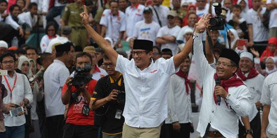 Prabowo turun gunung, Anies-Sandiaga makin pede