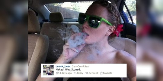 mengaku mabuk ganjia di twitter rev1