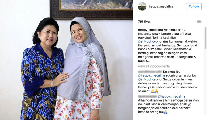 heppy medalina dan ani yudhoyono