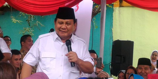 Prabowo: Ada yang kasih uang terima saja, tapi tetap coblos nomor 3