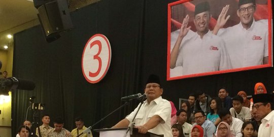 Prabowo: Maaf pak Anies saya tidak bisa nyoblos untuk bapak