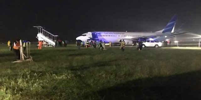 Pesawat Garuda tergelincir, bandara Adisutjipto ditutup sampai besok