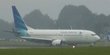 Kondisi pesawat Garuda usai tergelincir di Bandara Adisutjipto
