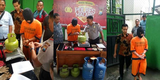 Sedang asyik oplos LPG bersubsidi, HD dibekuk polisi