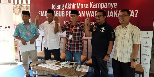 Survei Manilka: Agus juara, Anies stabil dan Ahok terjun bebas