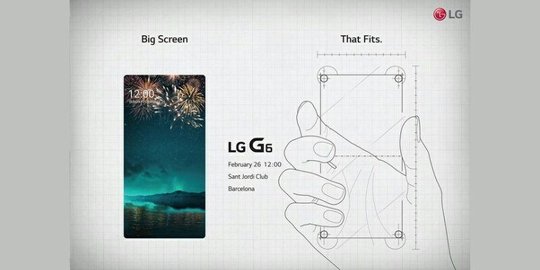 LG G6 akan usung layar lebar dengan bodi tetap 'pas'