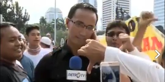 Saat wartawan MetroTV jadi sasaran massa di berbagai aksi bela Islam