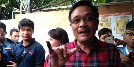 Usai nyoblos, Djarot bilang 'Pasti dong gue dua'