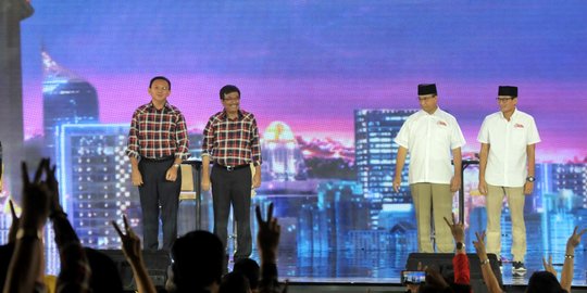 Hitung cepat sementara LSI: Ahok-Djarot terus dibayangi Anies-Sandi