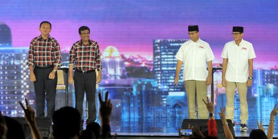 Hasil quick count LSI: Ahok vs Anies maju ke putaran dua Pilgub DKI