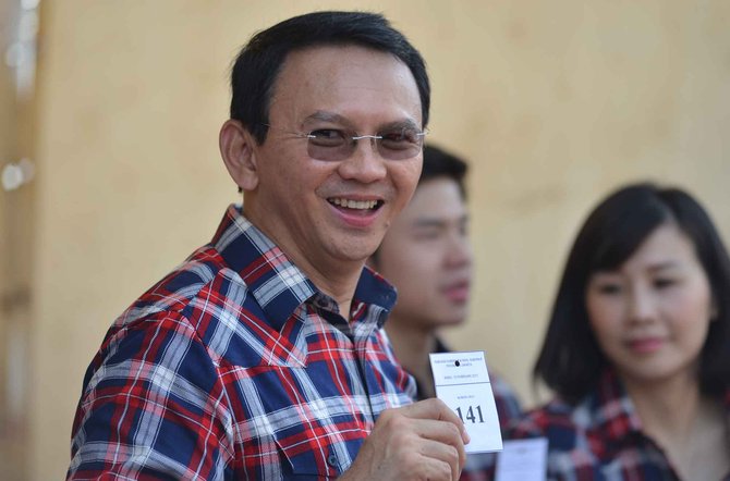 ahok nyoblos di tps