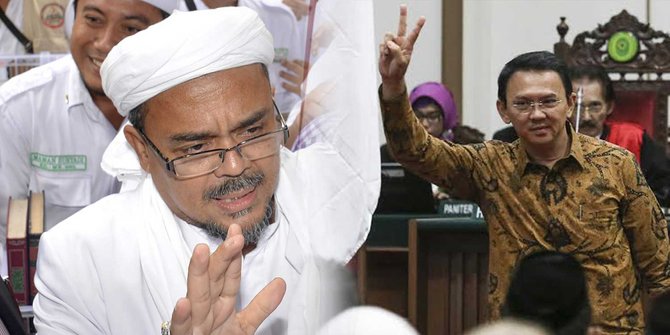 Image result for rizieq sidang bersama ahok