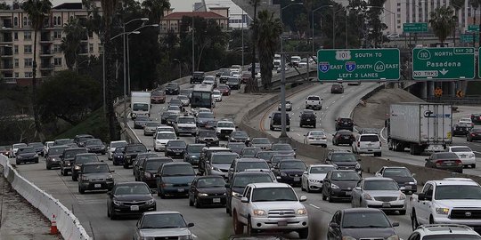 Potret suram lalu lintas di Los Angeles, kota termacet sedunia