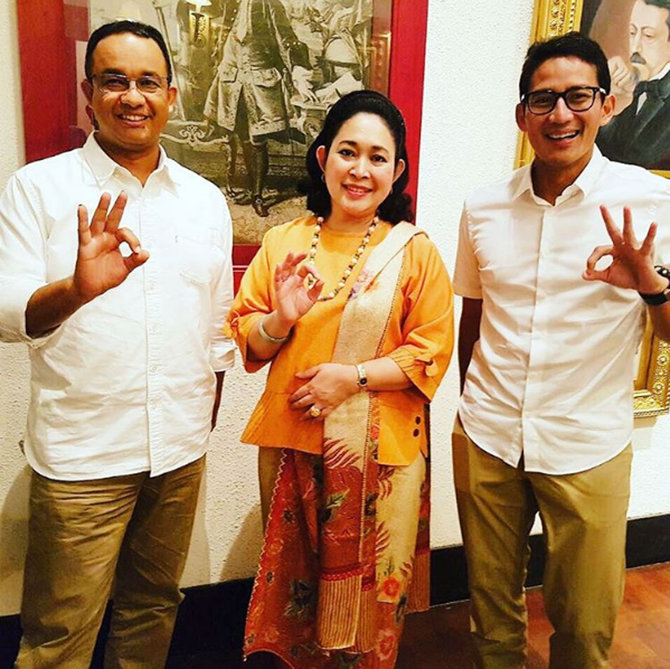 anies sandi bersama prabowo dan titiek soeharto