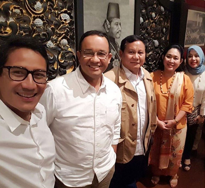 anies sandi bersama prabowo dan titiek soeharto