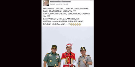 Hina Jokowi dan pakaian Maluku, Indrisantika Kurniasari dipolisikan