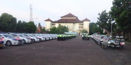 Sambut Raja Arab, 70 mobil patwal mejeng di GOR Ngurah Rai Denpasar