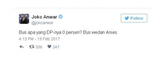 Begini balasan Anies Baswedan untuk Joko Anwar soal Bus wedan