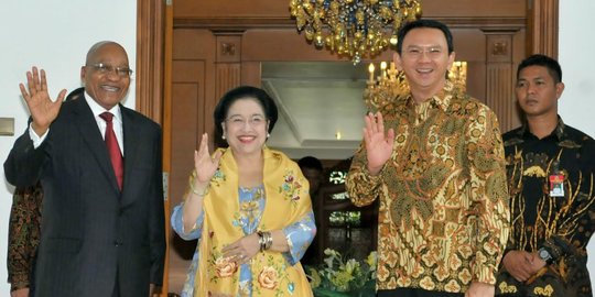 Usai bertemu Pemerintahan Afsel, Megawati pergi bareng Ahok & Hasto