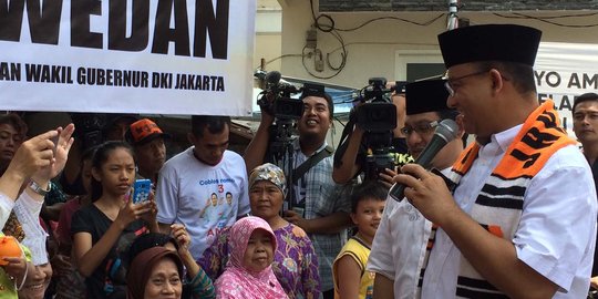 Kampanye di Grogol Utara, Anies ditodong soal DP rumah nol rupiah