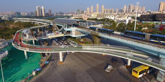 China resmikan jalur sepeda melayang terpanjang di dunia