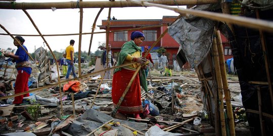 Nasib ribuan korban gempa Nepal kehilangan tempat mengungsi
