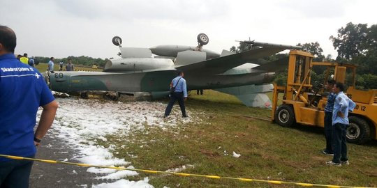 Pesawat tempur F-16 TNI AU tergelincir di Lanud Pekanbaru