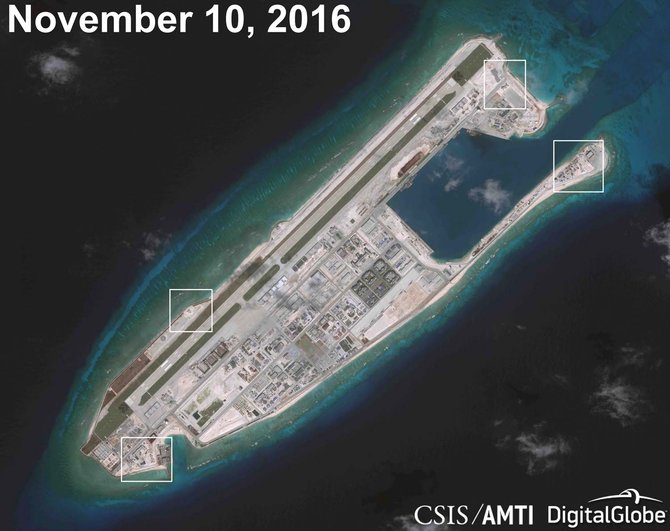 china pasang senjata antipesawat di laut china selatan