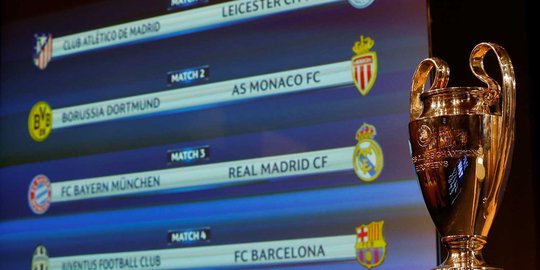 Ini Drawing 8 Besar Liga Champions 2017, duel El Clasico pupus