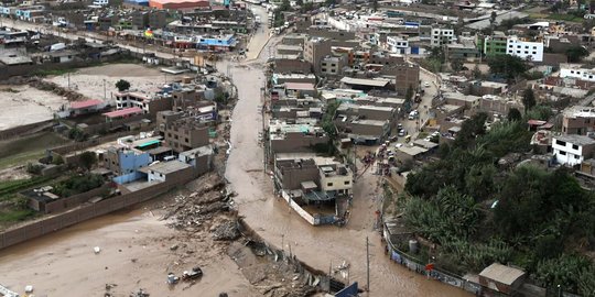 Pantauan udara dahsyatnya banjir bandang terjang Peru